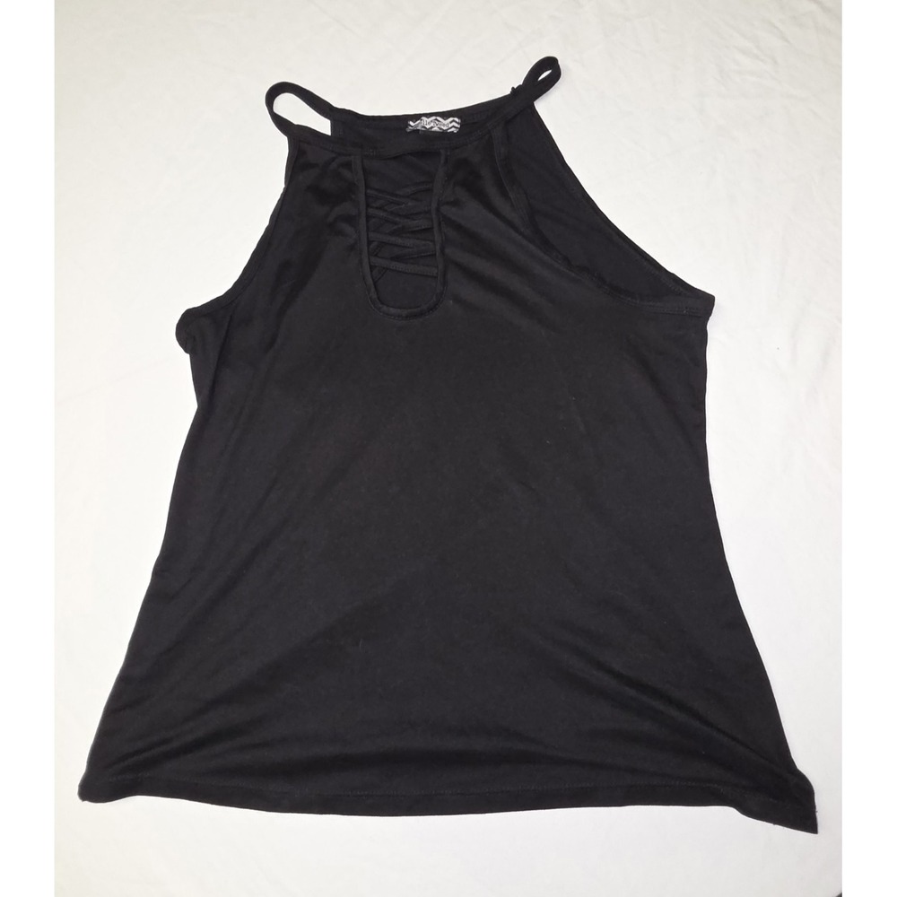 Belle Tweed Black Tank Top Size‎ XL